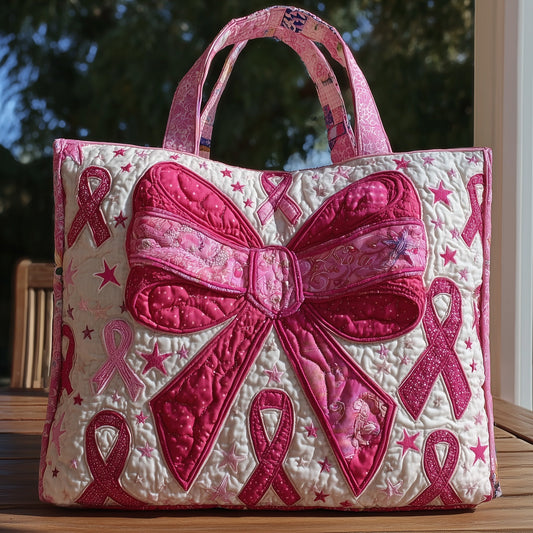 The Ribbon Awareness Quilted Tote