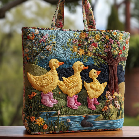 The Duckling Parade Quilted Tote