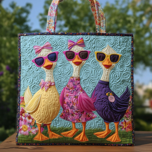 The Duck Trio Quilted Tote
