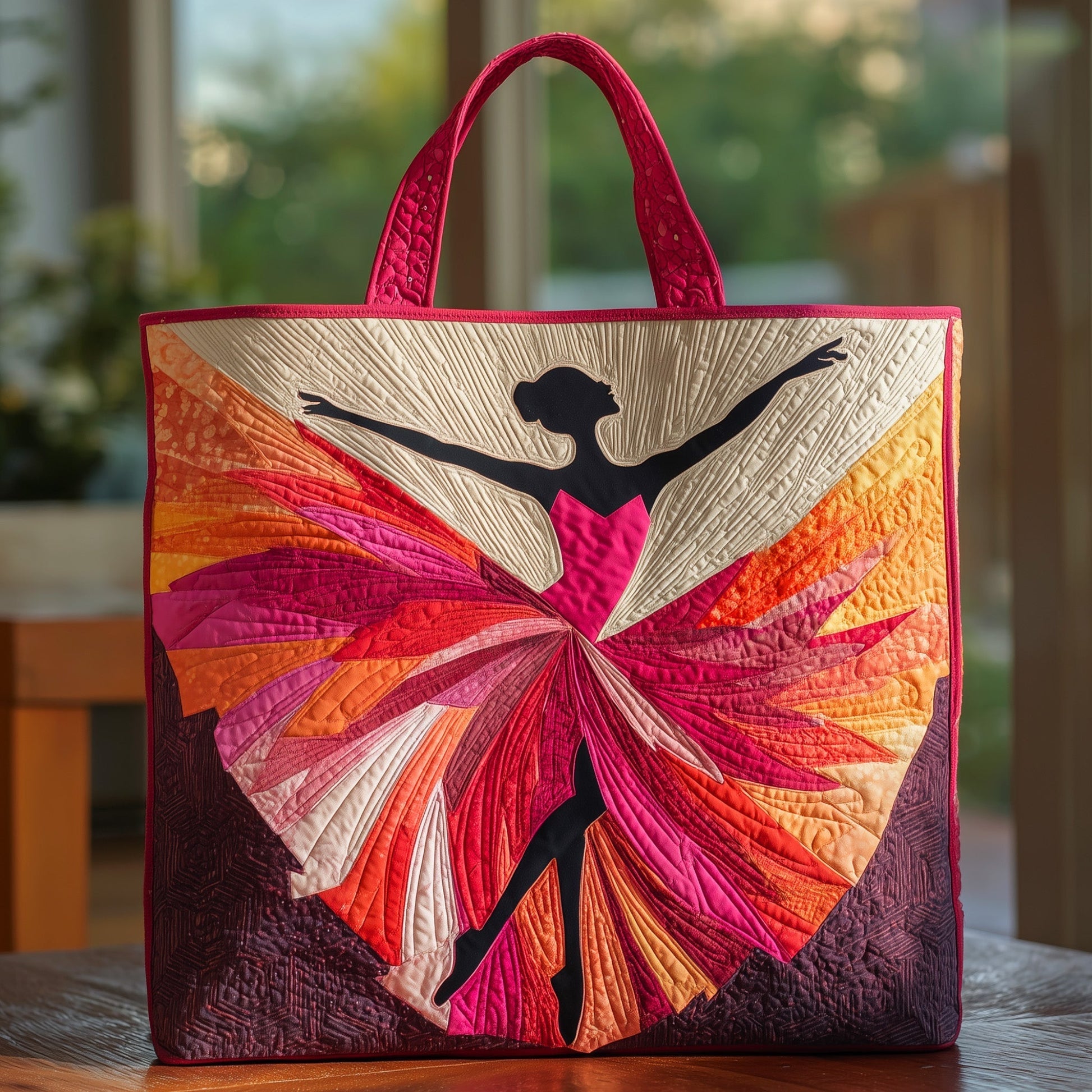 Everyday Ballerina Silhouette Quilted Tote