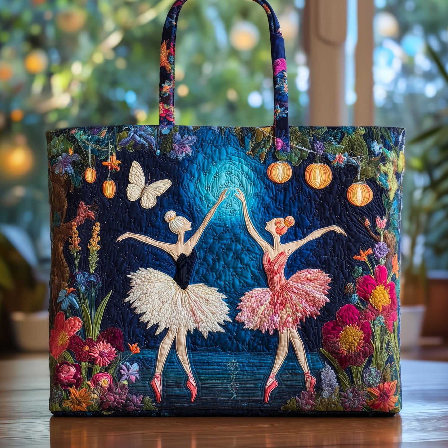 Everyday Ballerina Dancers Quilted Tote