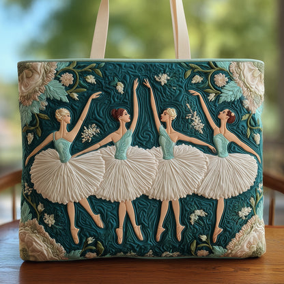 Everyday Ballerinas Dancing Quilted Tote