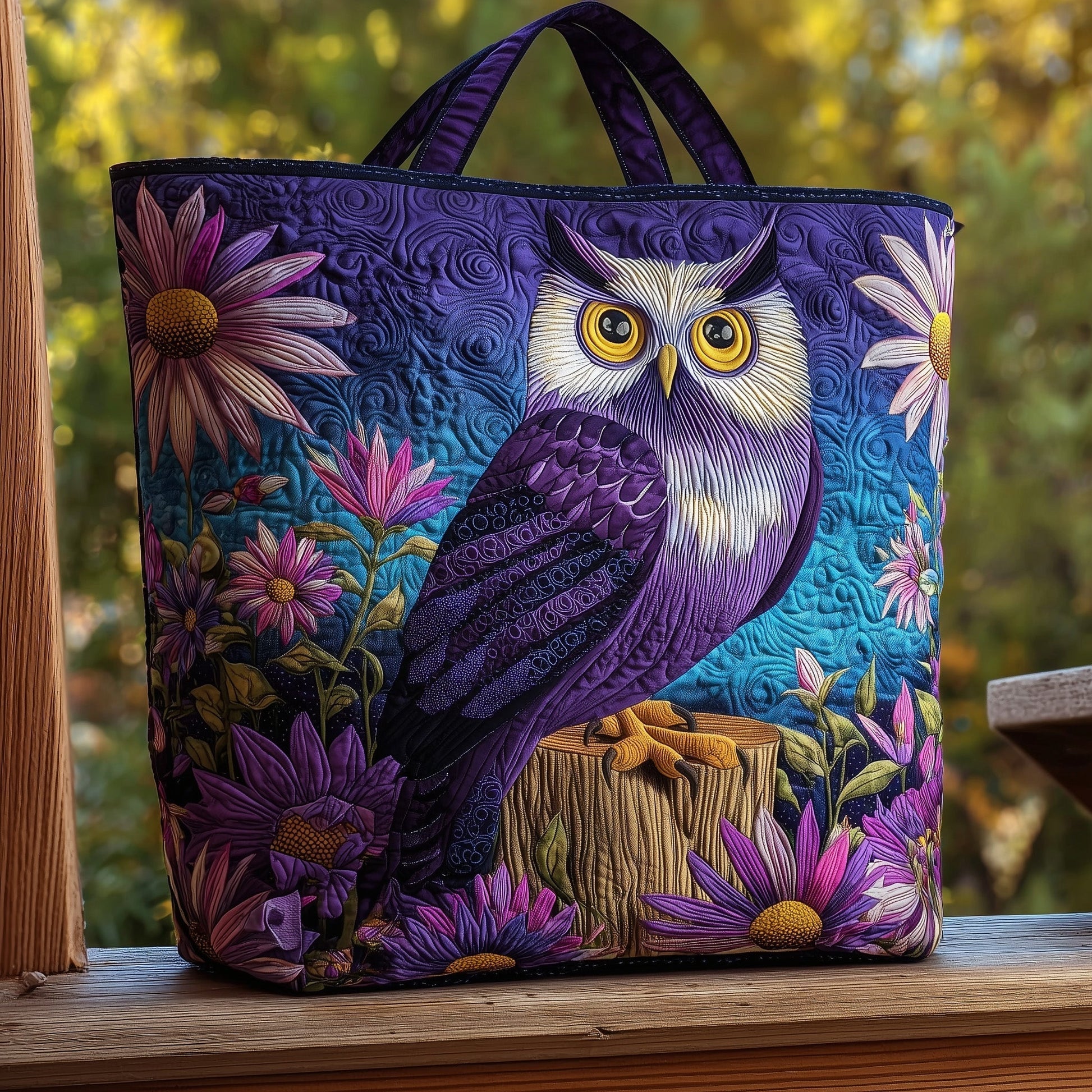 The Owl Spirit Quilted Tote