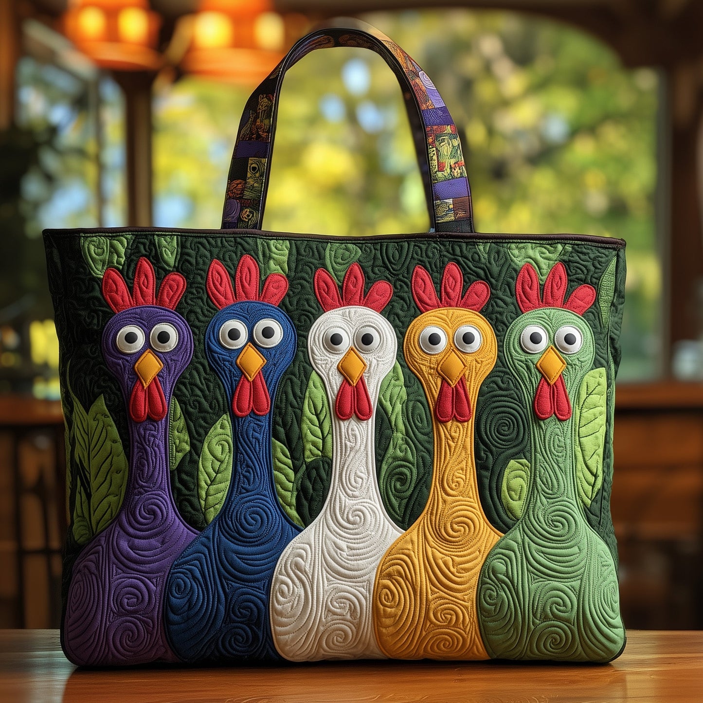 Everyday Chicken Quilted Tote Bag