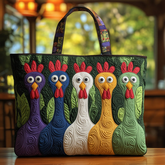 Everyday Chicken Quilted Tote Bag