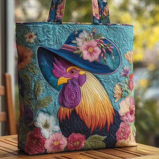 The Farmyard Rooster Quilted Tote