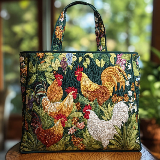 The Farmstead Chicken Quilted Tote