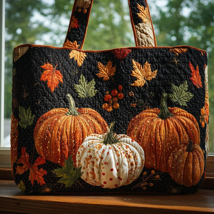 The Autumn Pumpkin Quilted Tote 8778