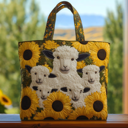 Everyday Sheep Sunflowers Tote Bag