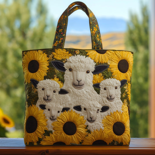 Everyday Sheep Sunflowers Tote Bag