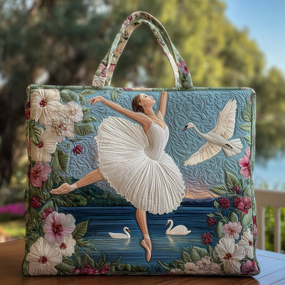 Everyday Ballerina Swans Quilted Tote