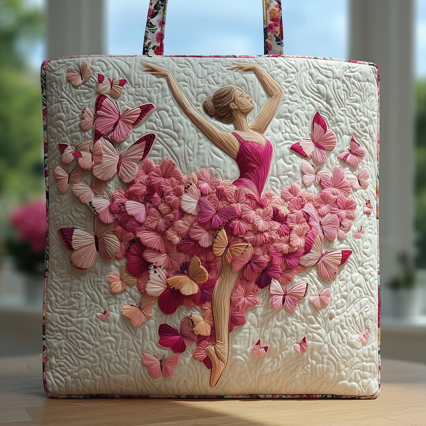 Everyday Ballerina Butterflies Quilted Tote