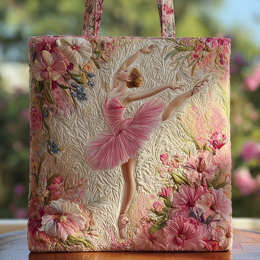 Ballerina Dance Floral Tote Bag