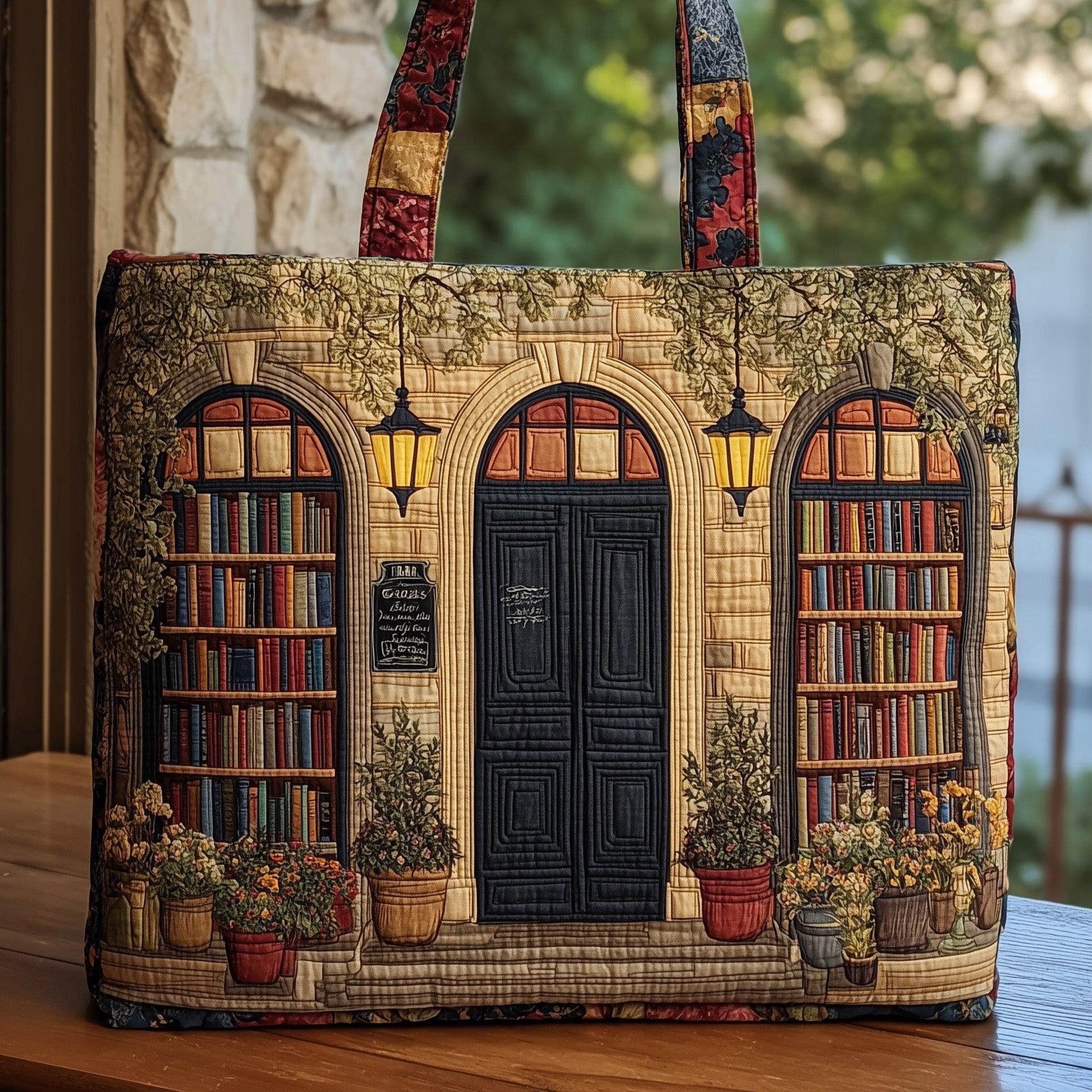 The Vintage Bookshop Quilted Tote