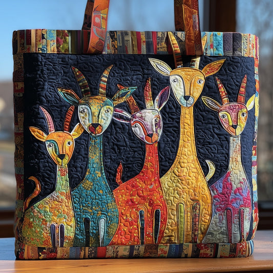 The Colorful Goat Quilted Tote