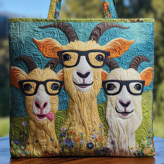 The Goat Family Quilted Tote