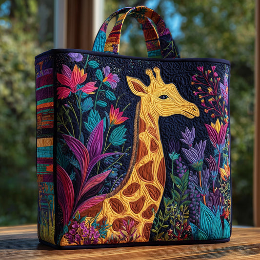 Everyday Giraffe Floral Tote Bag