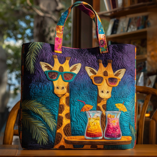 The Playful Giraffe Quilted Tote