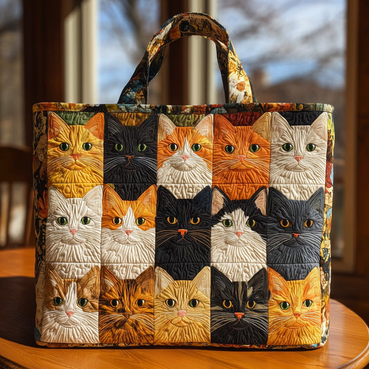 Everyday Kitten Quilted Tote Bag