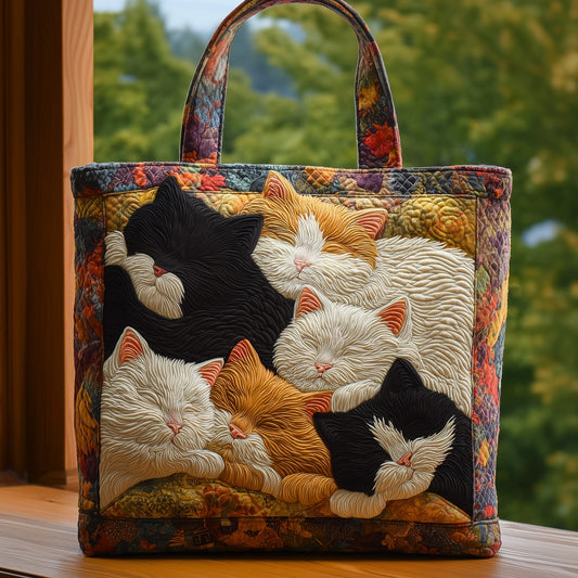 Everyday Sleeping Cats Quilted Tote