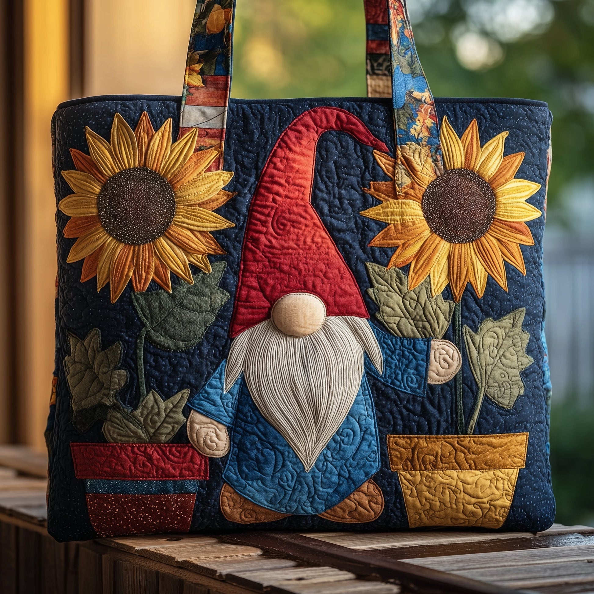 The Charming Gnome Quilted Tote