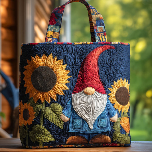 The Gnome Garden Quilted Tote