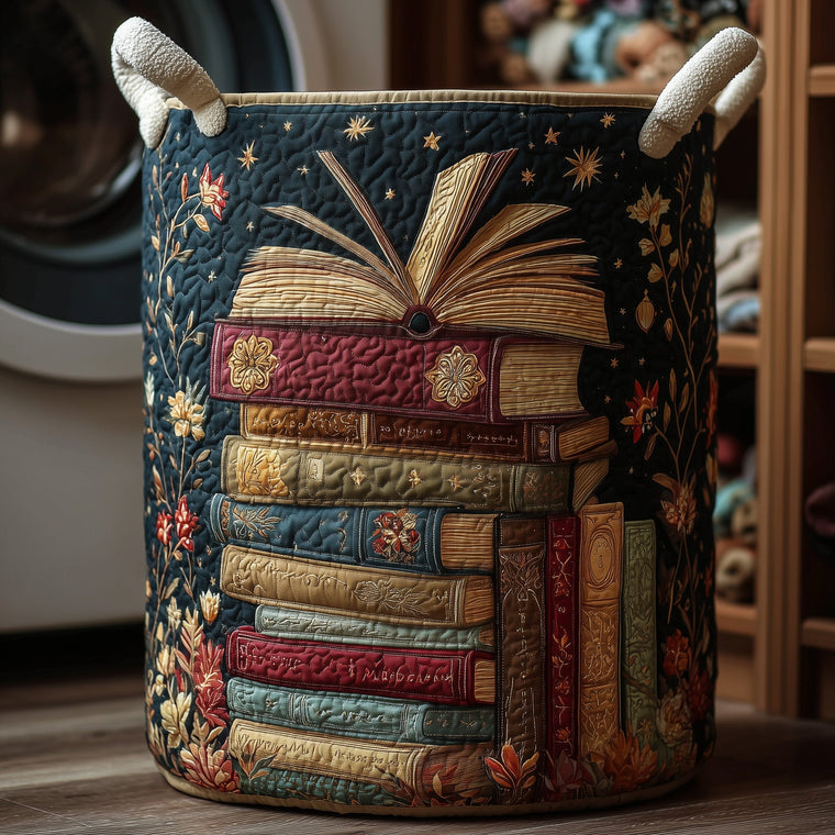 Bookish Laundry Basket Quilted Tote
