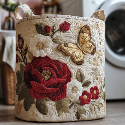 The Butterfly Heaven Quilted Laundry Basket Tote 9690