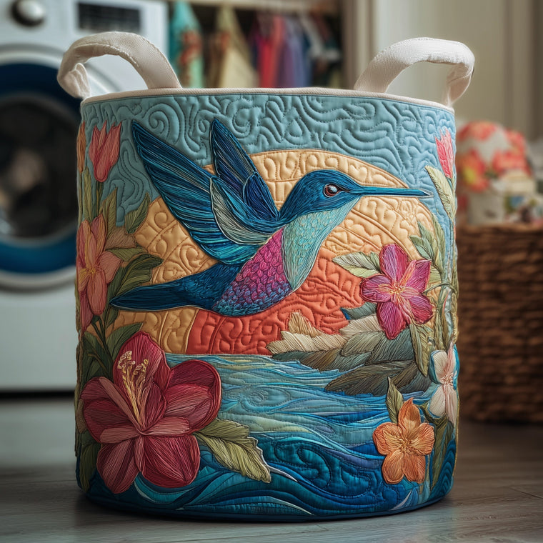Hummingbird Heaven Laundry Quilted Tote