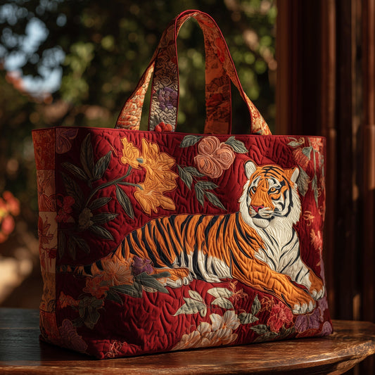 The Majestic Tiger Quilted Tote