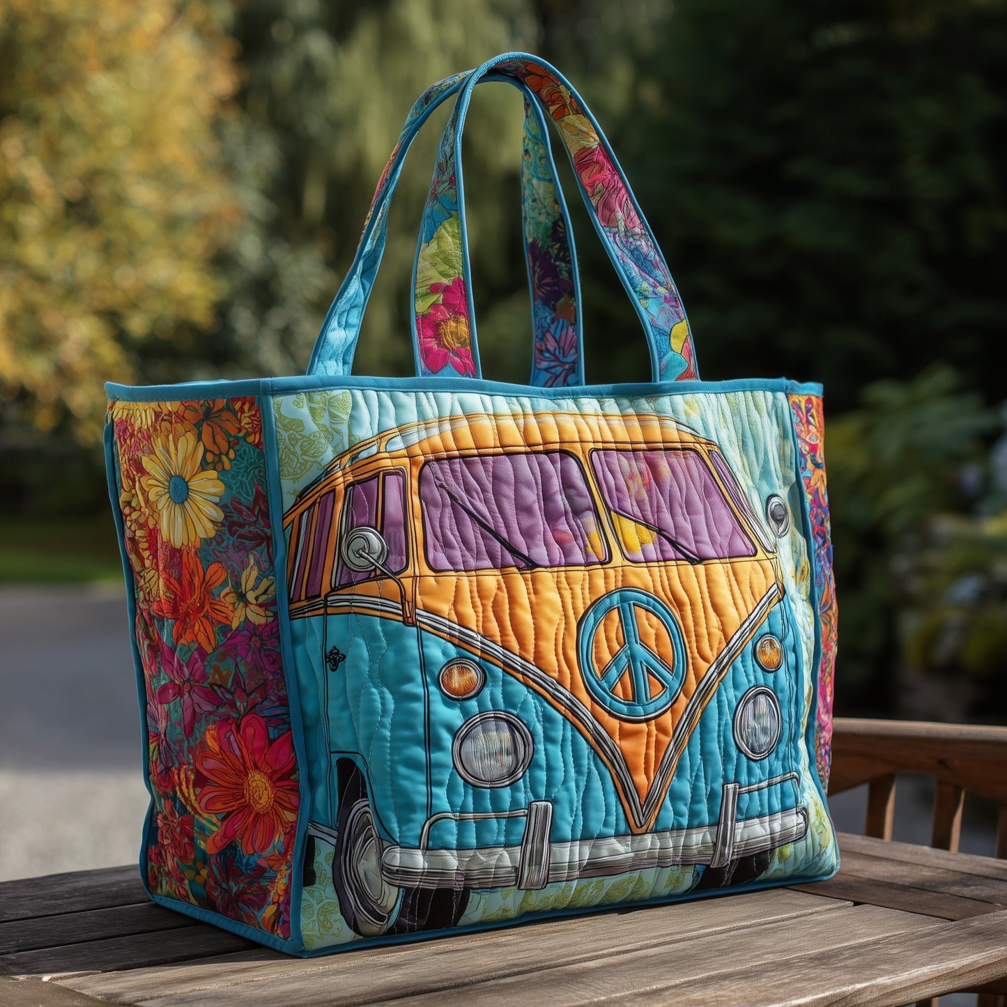 Everyday Hippie Quilted Tote Bag