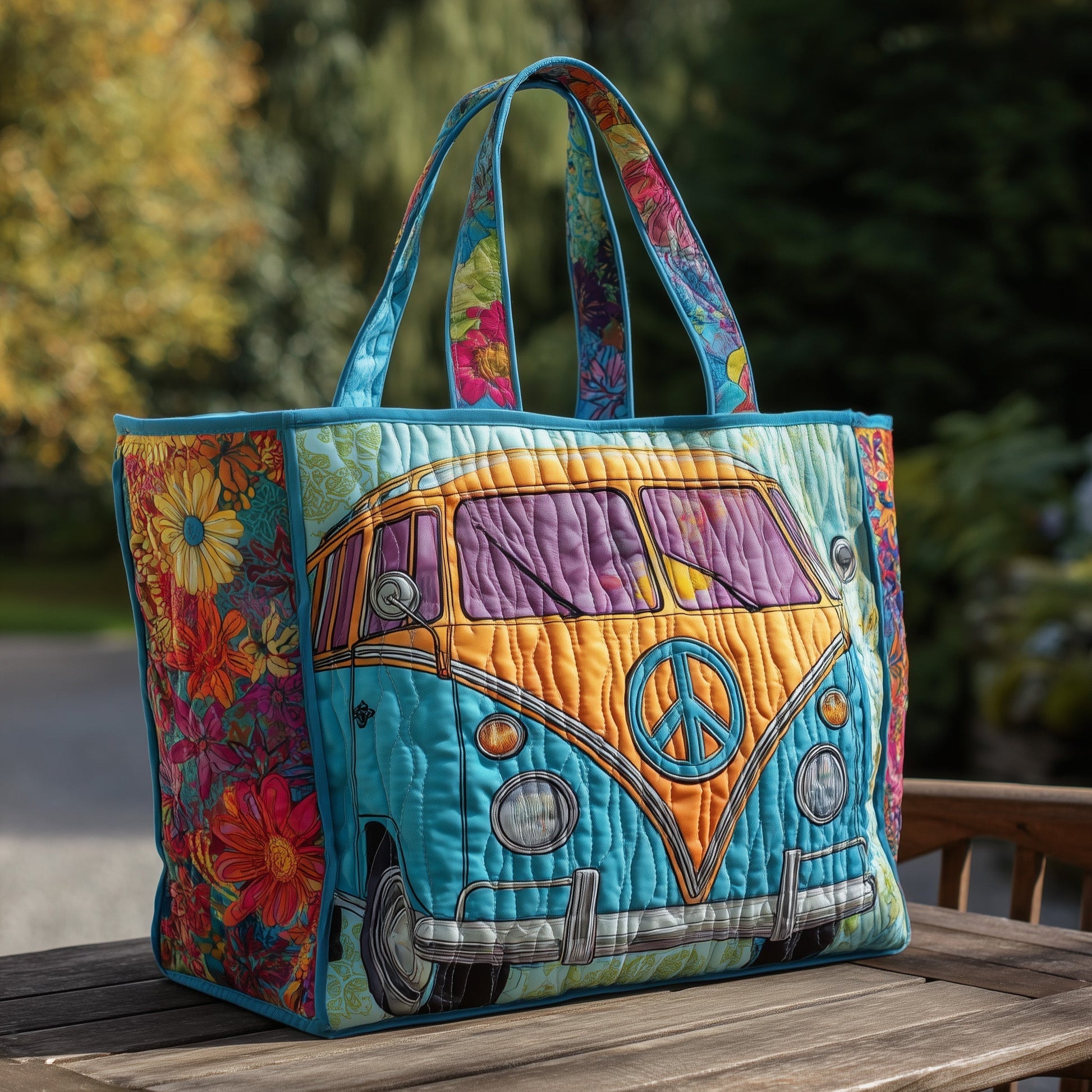 Everyday Hippie Quilted Tote Bag