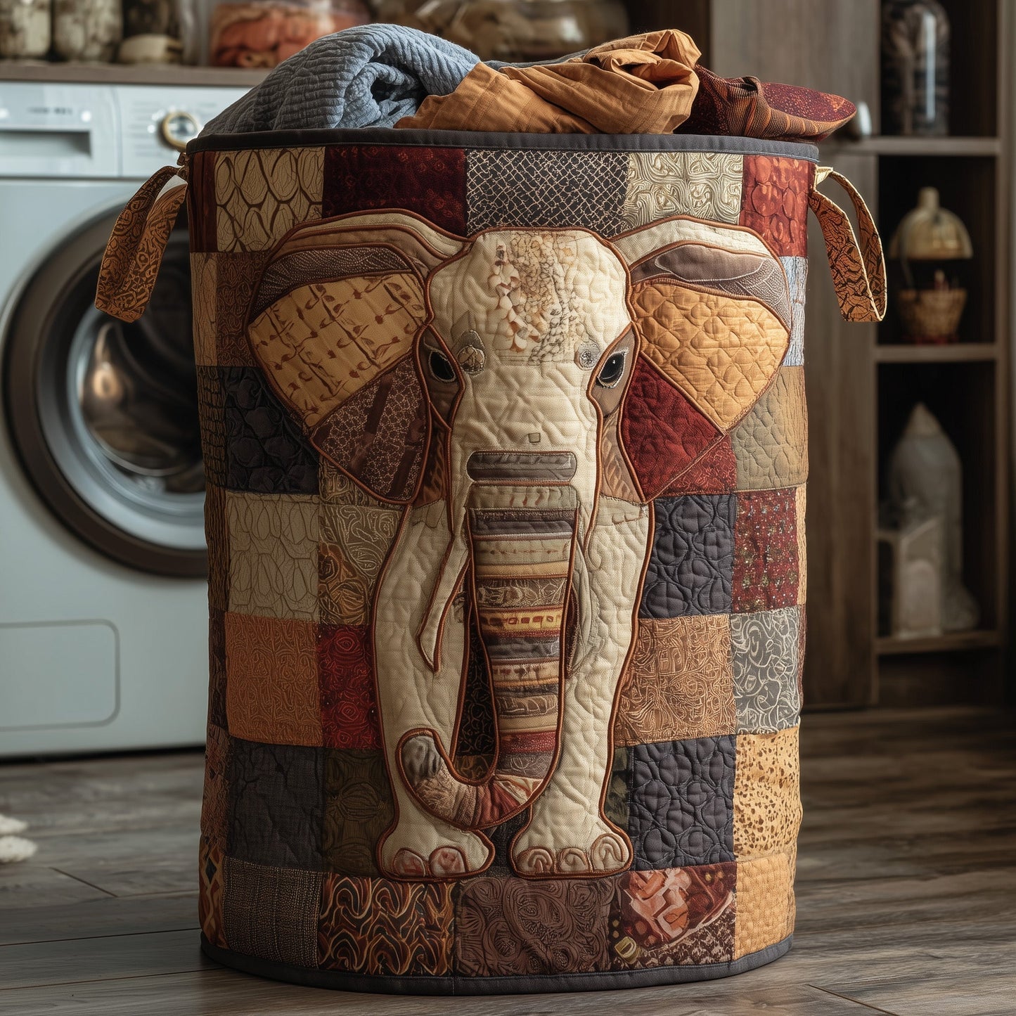 Majestic Elephant Laundry Tote Bag