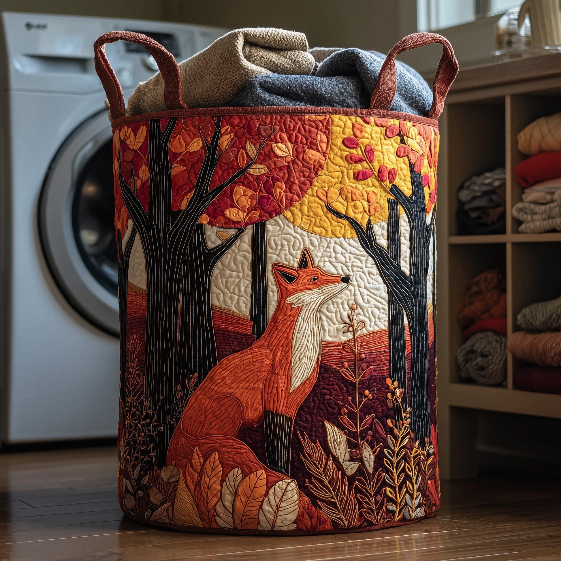 Autumn Fox Laundry Quilted Tote
