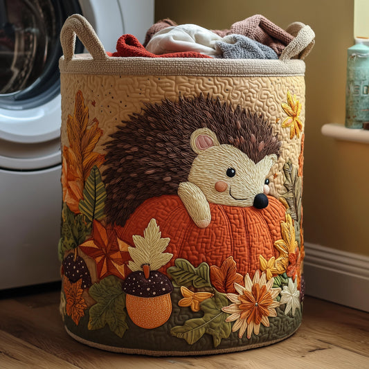 Autumn Hedgehog Laundry Tote Bag