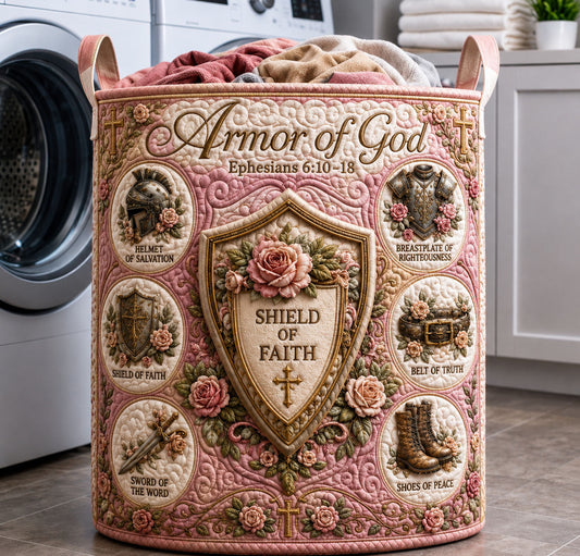 The Shield Of Faith Floral Armor Quilted Tote