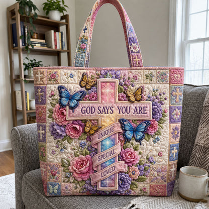 Faith Inspired Quilted Tote Bag