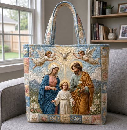 Holy Family Angels Quilted Tote