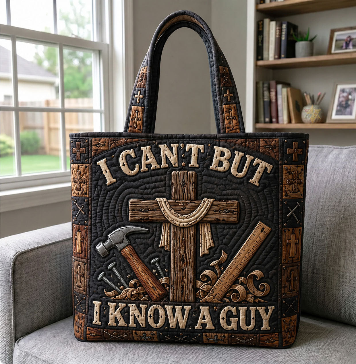 Cross Carpenter Tools Quilted Tote