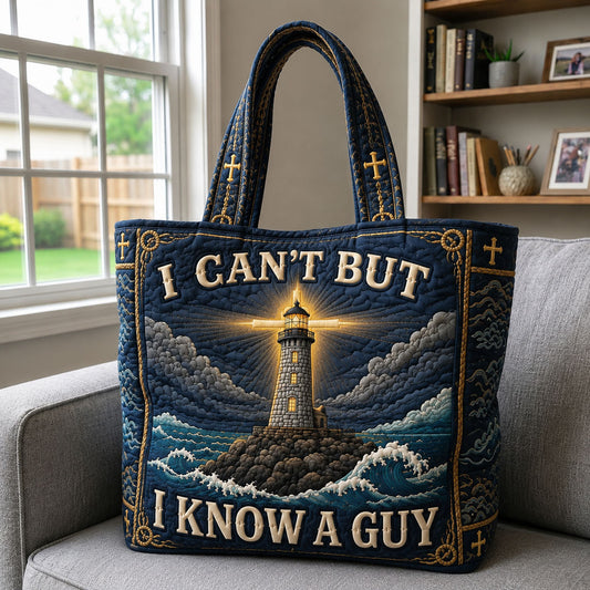 The Lighthouse Faith Quilted Tote