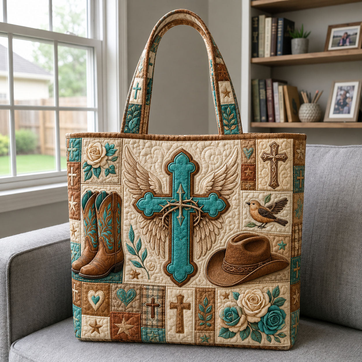 The Western Faith Quilted Tote