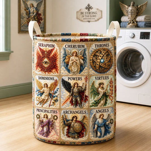 The Nine Choirs Of Angels Quilted Laundry Tote