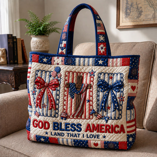 The Patriotic Blessing Quilted Tote