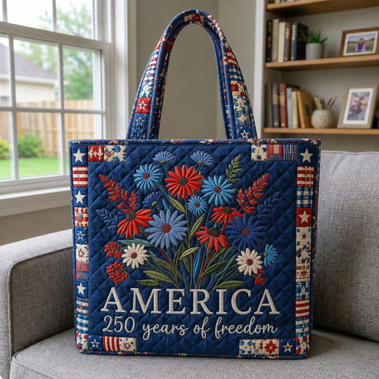 America 250 Quilted Tote Bag