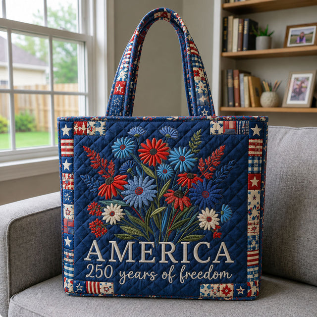 America 250 Quilted Tote Bag