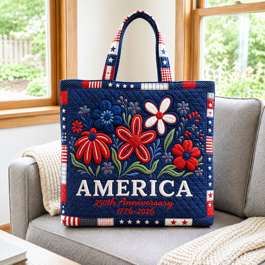 America 250th Anniversary Quilted Tote