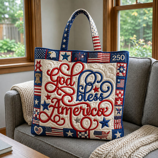 God Bless America Quilted Tote