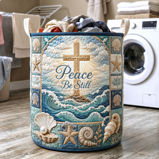 The Peace Be Still Coastal Christian Quilted Tote
