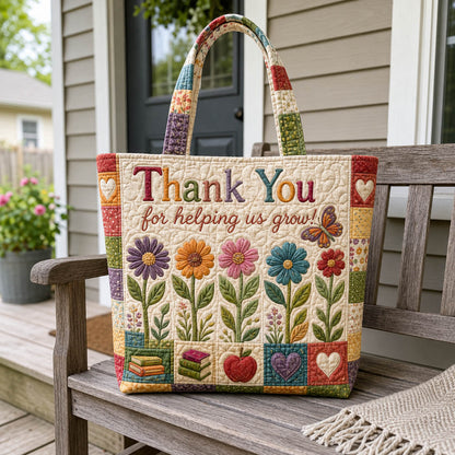 Thank You Teacher Quilted Tote