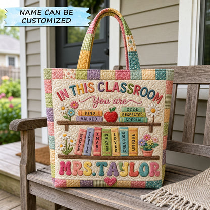 The Classroom Inspiration Quilted Tote